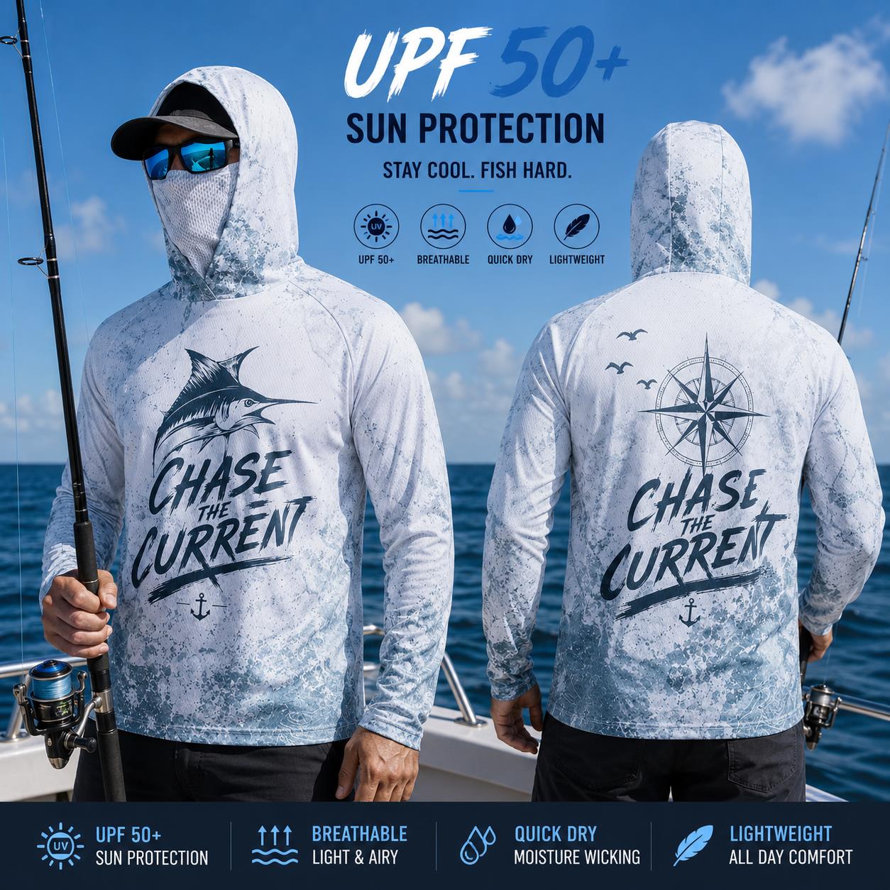Fishing Hoodie Shirt Men Long  - Fishing Hoodie recensione e prezzo