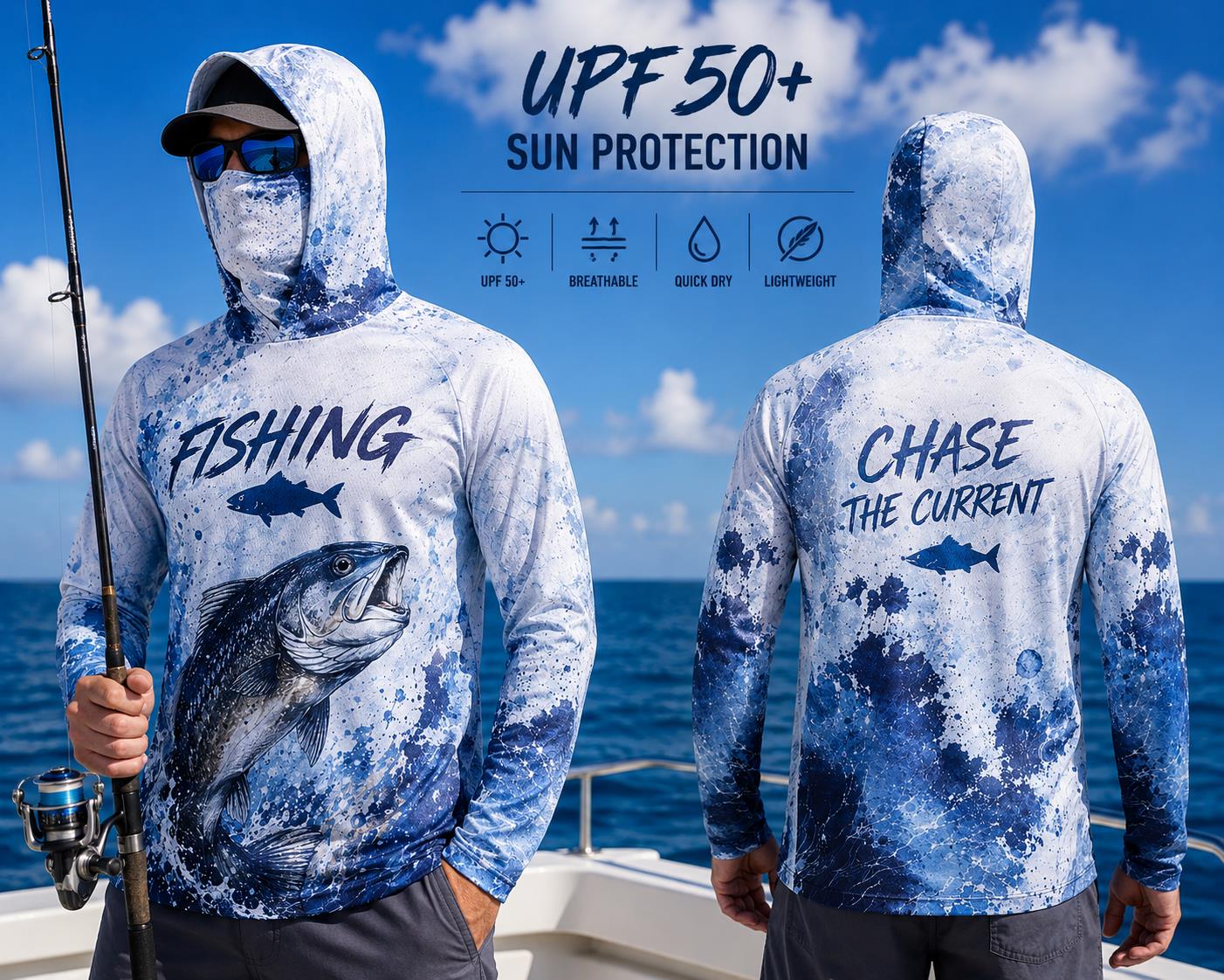 Fishing Hoodie Shirt Men Long  - Fishing Hoodie recensione e prezzo